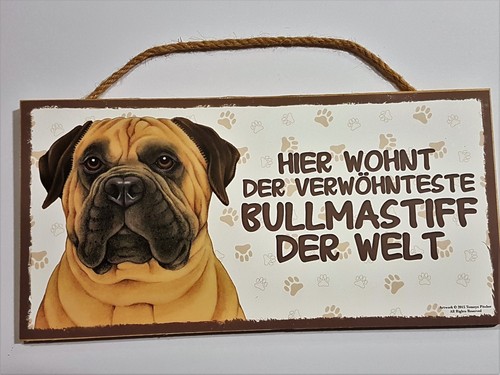 Holz schild bullmastiff - holz,