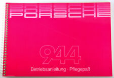 PORSCHE 944 Betriebsanleitung - Pflegepaß von 9/1984 - TOP / BLANCO