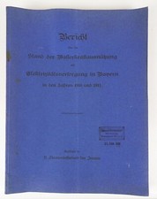 Bericht  Wasserkraft Ausnützung und Elektrizität Versorgung Bayern 1911