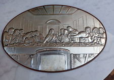 Das letzte Abendmahl Reliefbild 925er Silber Acca Italien mit Zertifikat s. Foto