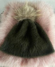 ?Marc Cain?olivgrüne Angora Bommel Mütze ?neu