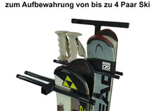 Skihalter, 4 Paar, Skistöcke