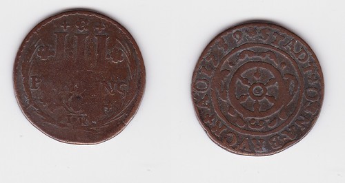 Pfennig kupfer münze - 3,