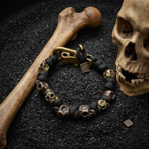 Gothic totenkopf armband - totenkopf,