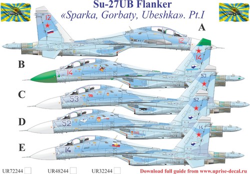 Decal suchoi su - decal, su-27ub