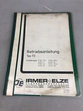 IRMER + ELZE Betriebsanleitung