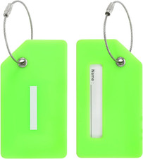 2 Stück Kofferanhänger Flugreise Koffer Namensanhänger Tags mit Namensschild Adr
