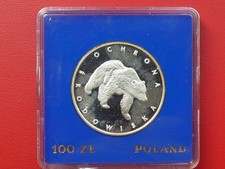 Polen , 100 Zloty 1983 PP , Bär , Silber