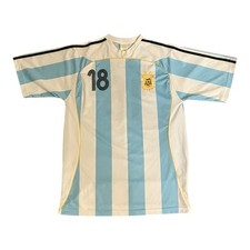 Argentinien Nationalmannschaft Trikot XL Herren Fußball Blau Weiß Messi 18