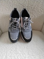 Damen Sneaker "ROMIKA" Gr. 40 Schwarz/Grau/Beige "Neuwertig"