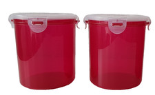 2  LocknLock Vorratsdosen SET Rund Beere 1,4 Liter / HPL 933 B