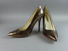 Buffalo London Damen Schuhe Pumps 39 braun Leder metallic High Heels Stiletto (W