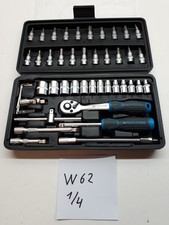 Steckschlüsselsatz 1/4 Zoll 46 Teile Torx Imbus Kreuz Schlitz NEU (W62)