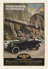 Nesselsdorfer Automobile Wagenbau- Fabrik Wien Plakat Braunbeck Motor A2 320