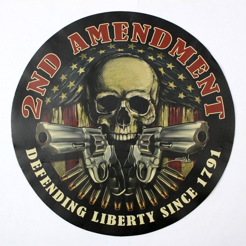 2nd amendment revolver - amendment, skull