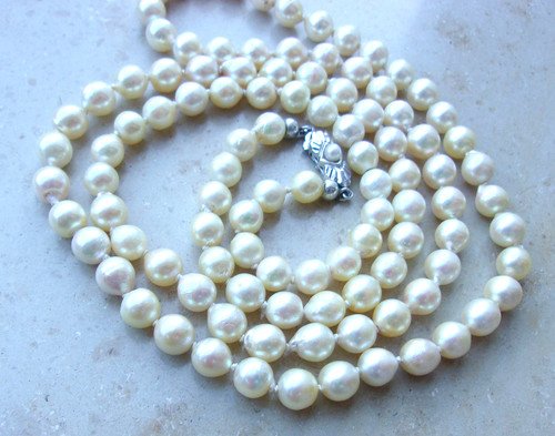 585 gold akoya perlenkette - perlenkette, 75