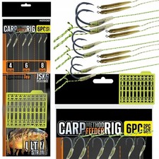 A&N Karpfenrig Set 6-teilig – Fertige Karpfen Vorfächer Boilievorfach 