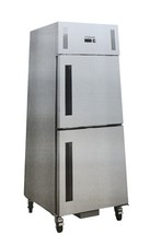 Polar Kühlschrank mit Geteilter Tür Serie G 600L  201Hx68Bx80Tcm, Edelstahl 