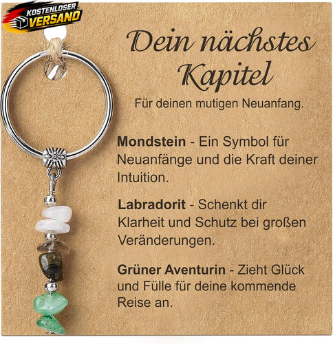 Naturstein-Schlüsselanhänger