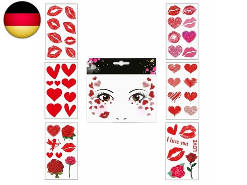 Herz tattoo gesicht sticker - herz,
