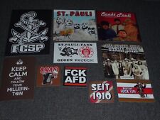 10 VERSCHIEDENE  AUFKLEBER VON USP , ULTRAS ST.PAULI   " NEU "