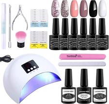 Gel Nagellack Set mit 36W Nageltrockner UV Led Lampe - Home Maniküre Nail Art