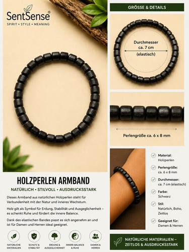Elegantes holzarmband - elegantes, –