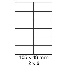 1000 Bögen Etiketten 105 x 48