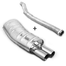 Eisenmann Sportauspuff BMW 3er E36 320i 323i 2x76mm scharf Edelstahl poliert