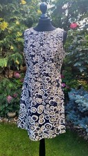 Dresses Unlimited * Süßes kurzes Dots-Kleid * blau-weiß beige * Größe 40 * TOPP