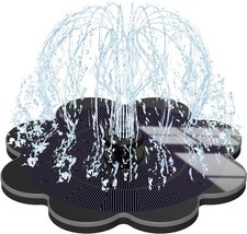 SZMP Solar Springbrunnen 2025 2000mAh Akku Teichpumpe 8 Effekte Schwarz Garten