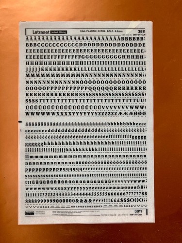 Letraset 3811 platin extra - letraset,