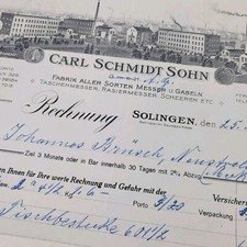 Rechnung carl schmidt sohn - carl,