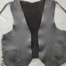 Lederweste Kutte Schwarz Gr 48 50 52 54 L XL XXL Biker Motorradweste Vintage 90e