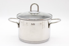 Silit Silitherm Kochtopf Topf aus Edelstahl mit Glasdeckel Induktion Ø 16 cm