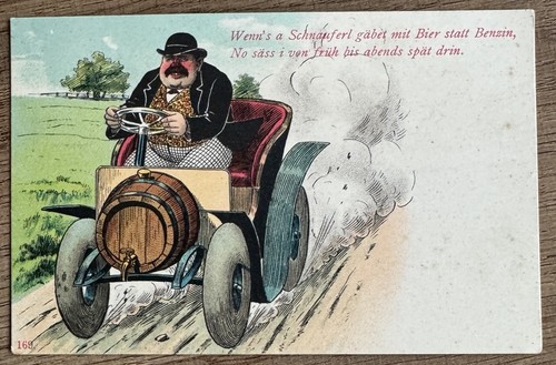 Cpa humor automobile - cpa,