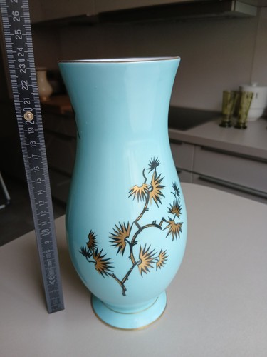 Vase porzellan türkis - vase,