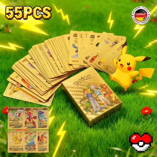 55pcs pokemon karten gold - 55pcs,