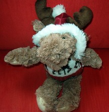 Elch Plüschtier mit Mütze