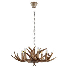 Lindby Tejask Hängeleuchte Hängeleuchte Kronleuchter Deckenlampe Geweih braun890