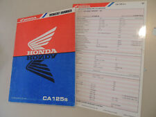 Honda CA125 CA 125 Rebell ab 1995 Werkstatt-Handbuch Reparaturanleitung