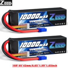 2x Zeee 14.8V 4S Lipo Akku Batterie 10000mAh 120C EC5 for RC Xmaxx Evader BX Car