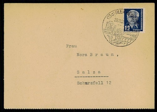Ddr karte 1952 bleicherode - ddr,