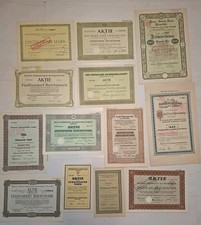 Historisches Aktien-Konvolut