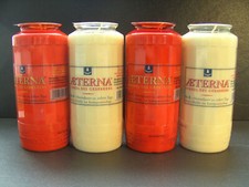 20x Aeterna 7 Tage Grabkerze rot,  weiß | Grablicht, Öllicht, Grabschmuck, Grab