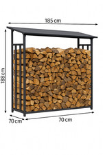 qteck Metall Kaminholzregal