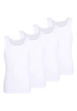 Tom Tailor Herren Tank-Top weiß uni 4er Pack - Unterhemd - Achselshirt