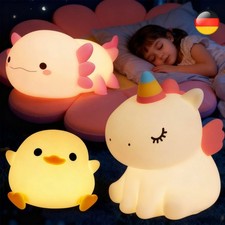 LED Nachtlicht Tier Licht Silikon Kinder Touch Dimmbar Lampe Nachttischlamp 1W