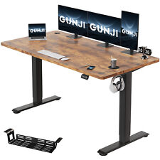 Gunji Höhenverstellbarer Schreibtisch Höhenverstellbar Elektrisch Tisch 120x60cm