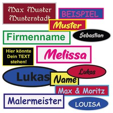Namensschild Patches Aufnäher